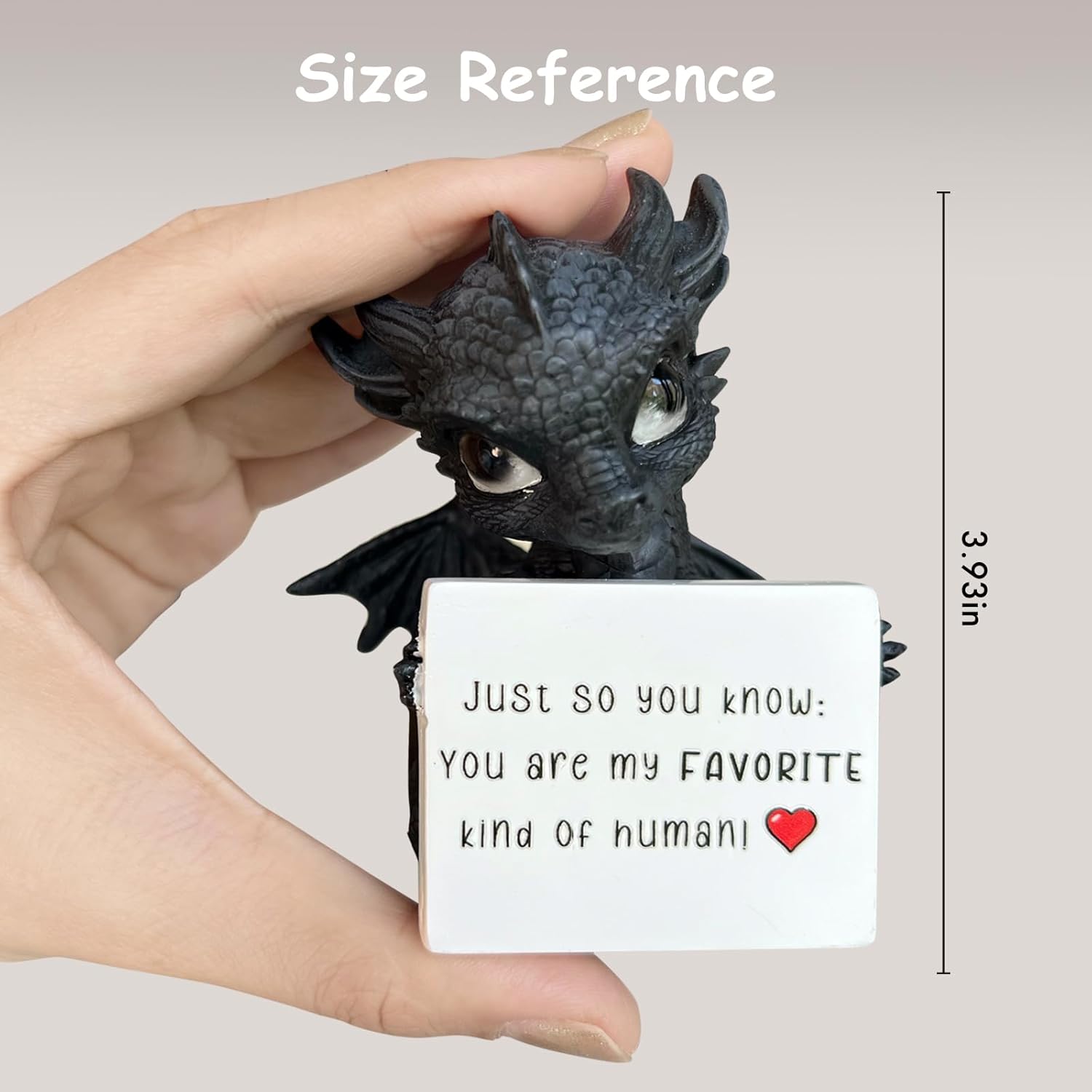 Dragon Figurine - Fantasy Decor with Customizable Sticker