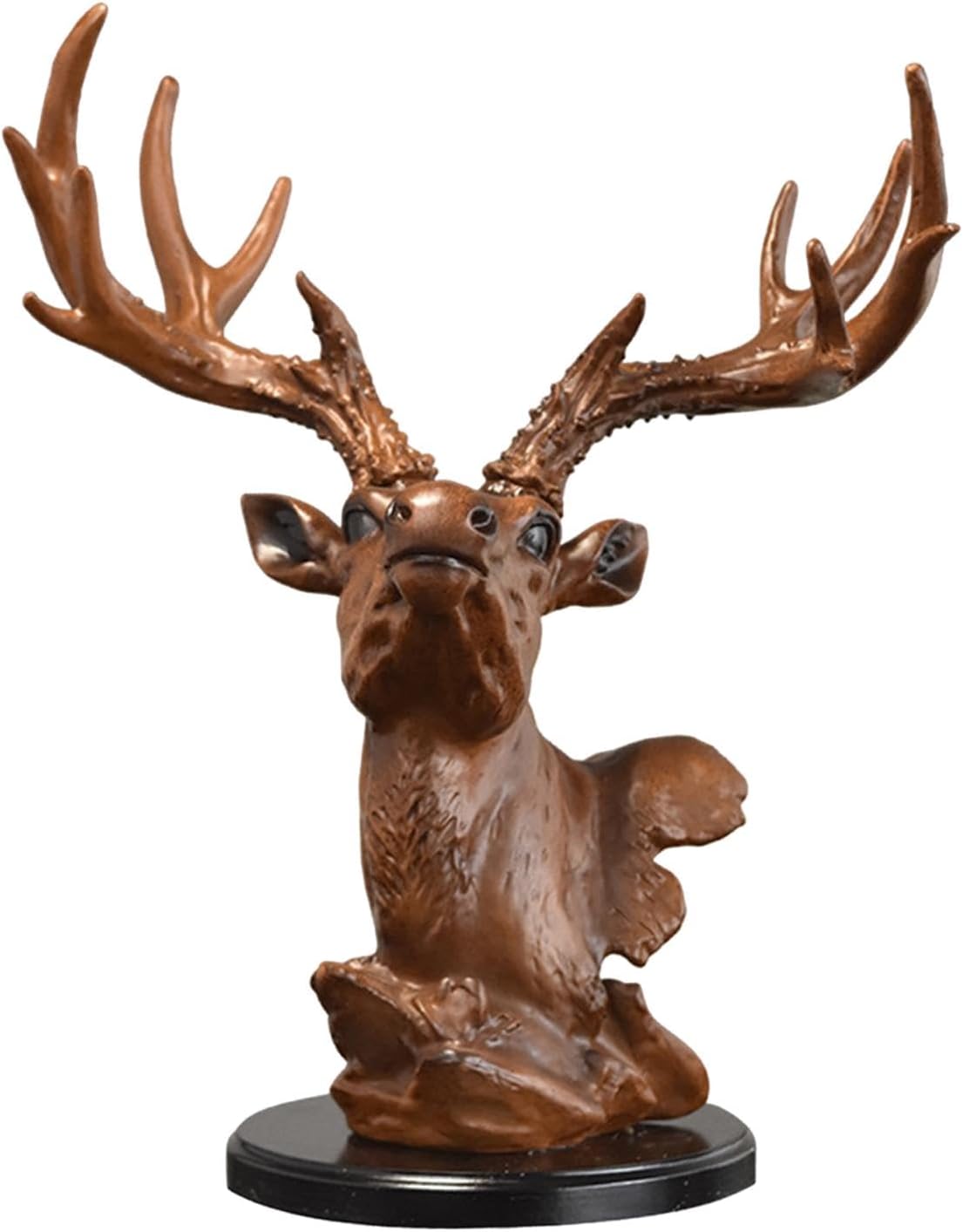 Fenteer Deer Head Figurine Desktop Decoration
