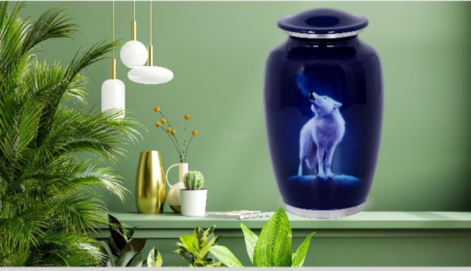 Misaa Wolf Theme Cremation Urn for Human Ashes