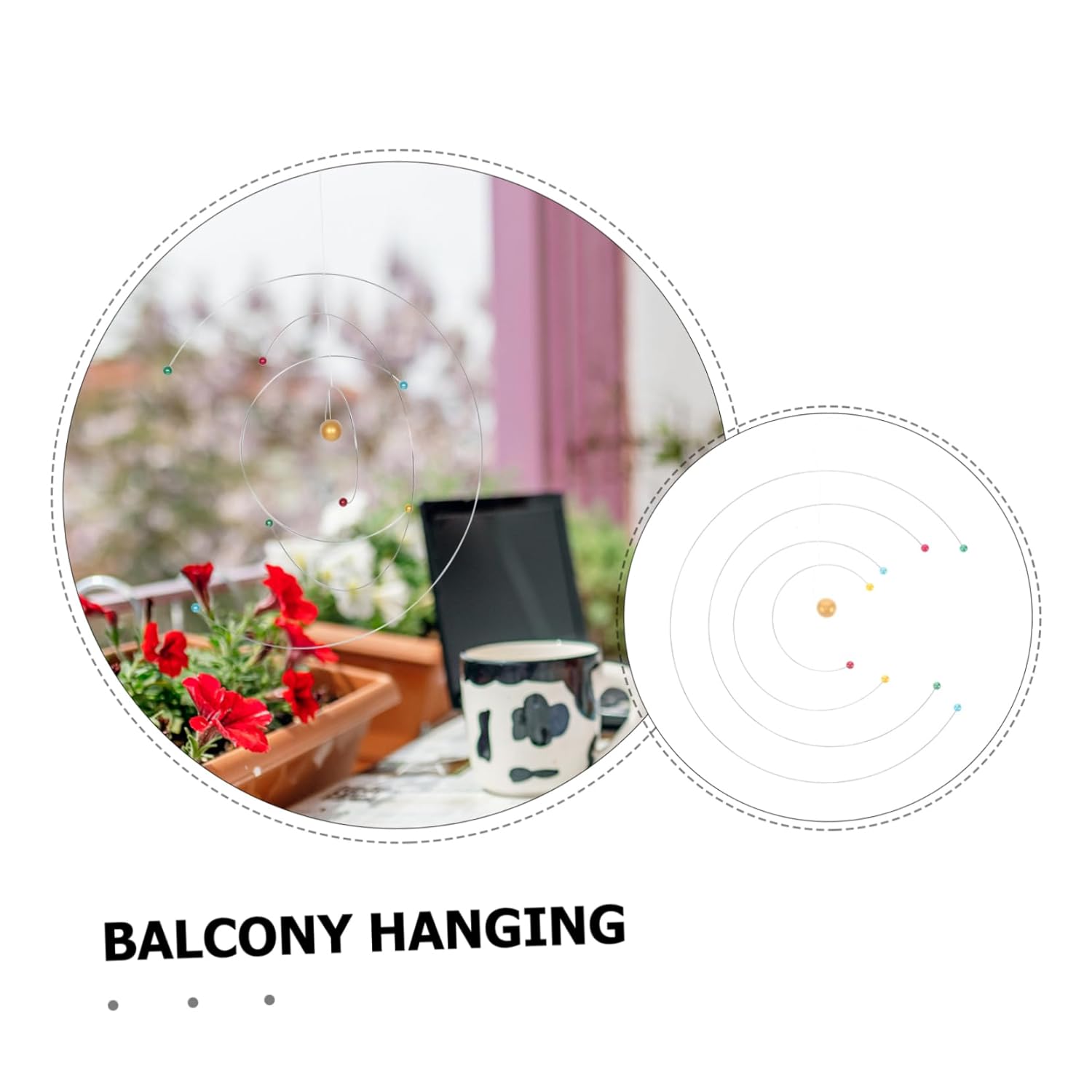 Luxshiny Modern Hanging Mobile Wind Chime Educational Space Decor