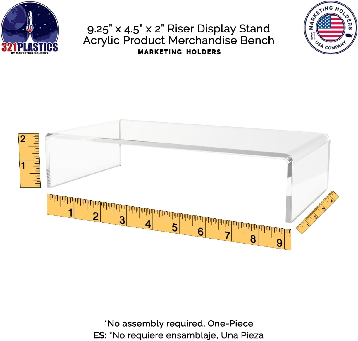 4 Pack Acrylic Riser Display Stand for Collectibles
