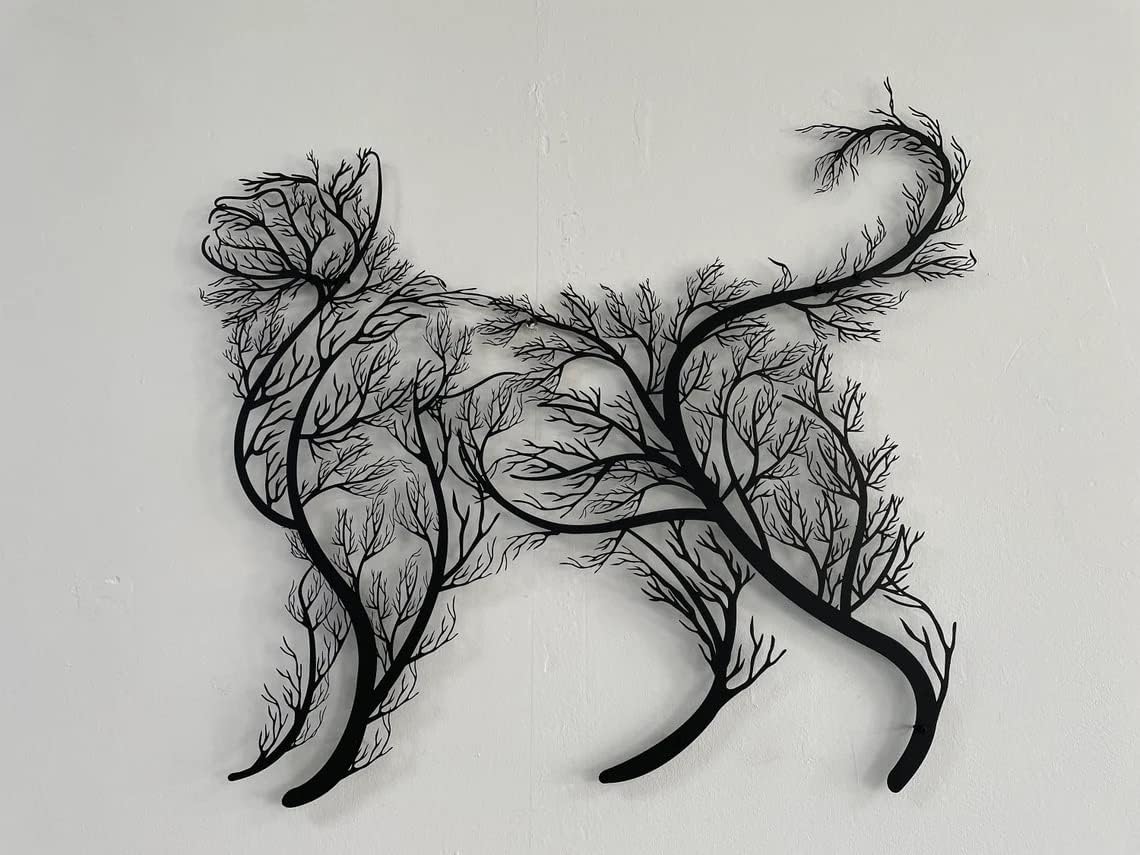 DEKADRON Tree Cat Wall Sculpture 39 x 34