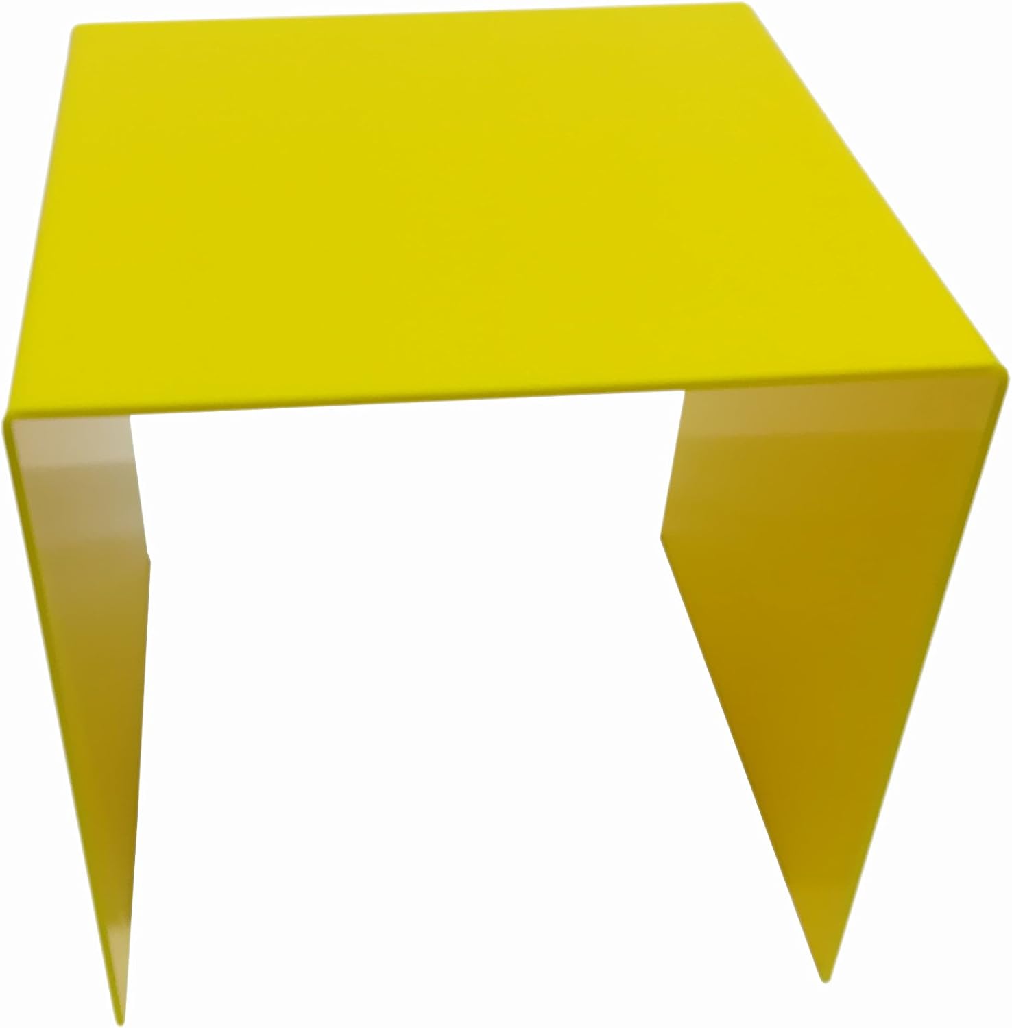 FixtureDisplays One Riser Combo 3 Inch Cube 3 Sided Yellow Acrylic Display