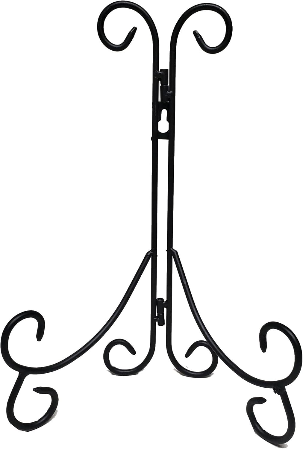 May Decorative Black Wrought Iron 12 Inch Plate Stand Easel