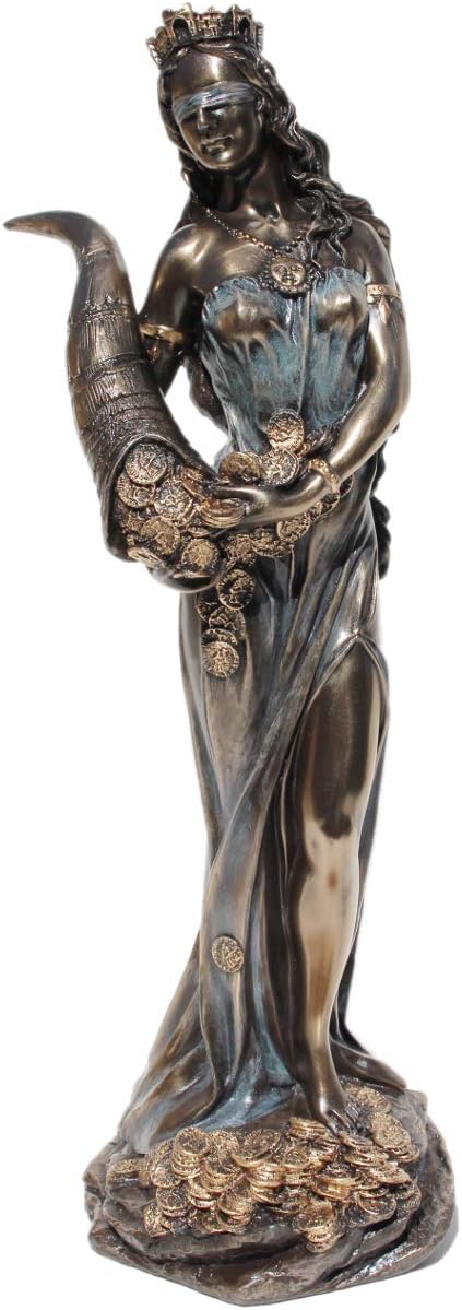 1138 Inch Greek Goddess Fortuna Cold Cast Bronze Figurine