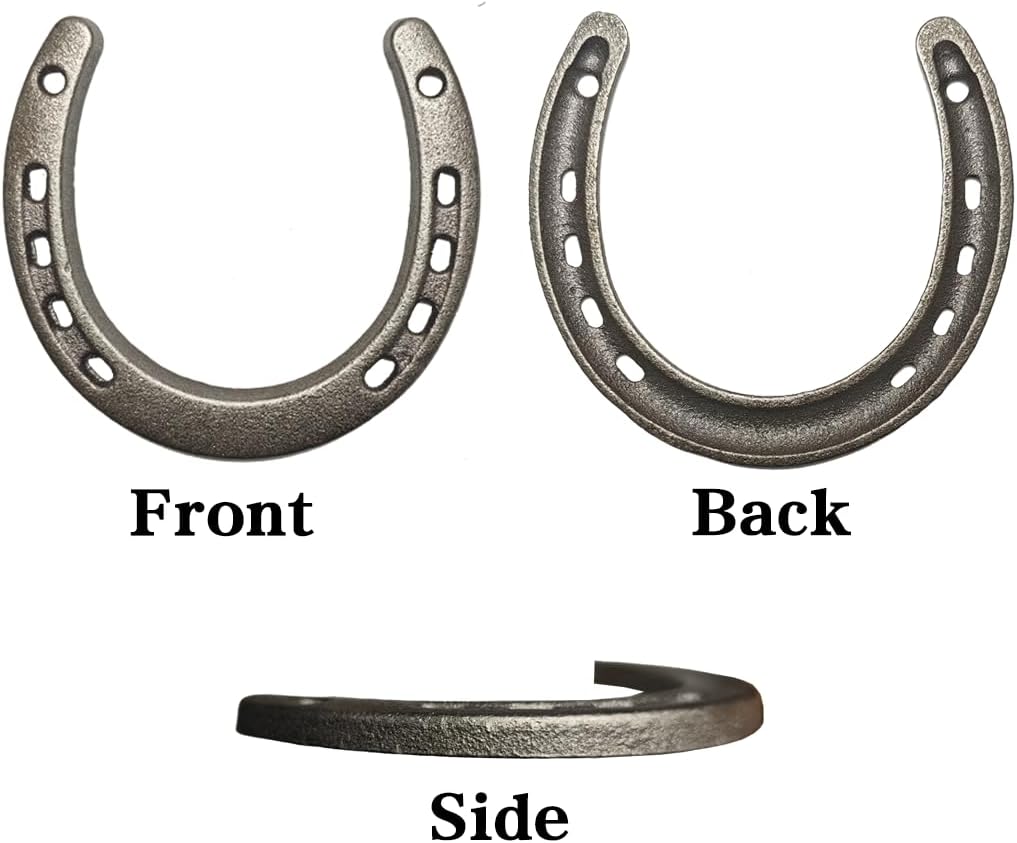 MEFORE Cast Iron Horseshoe Wall Decor 4PCS