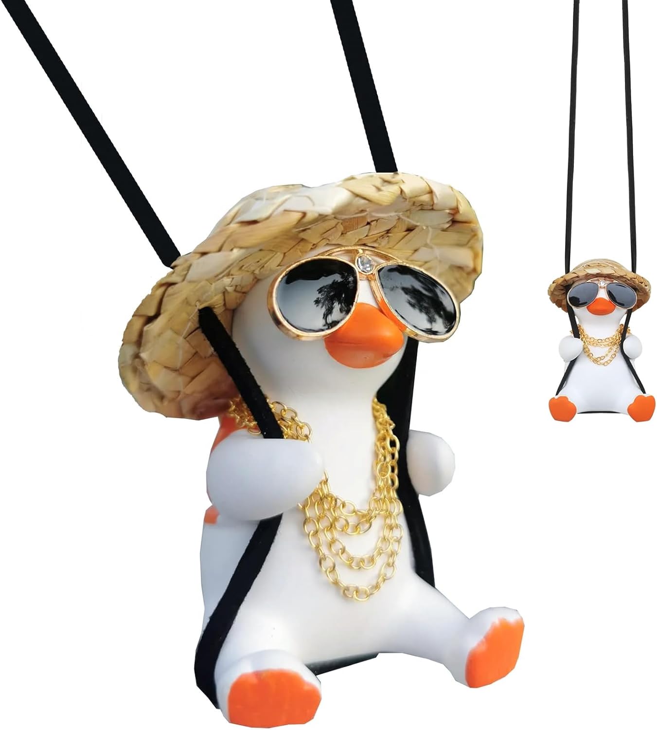 Cool Swinging Duck Hanging Ornament for Jeep Rear View Mirror
