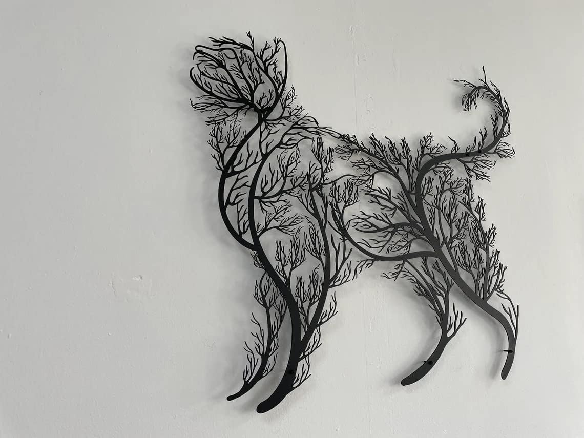 DEKADRON Tree Cat Wall Sculpture 39 x 34