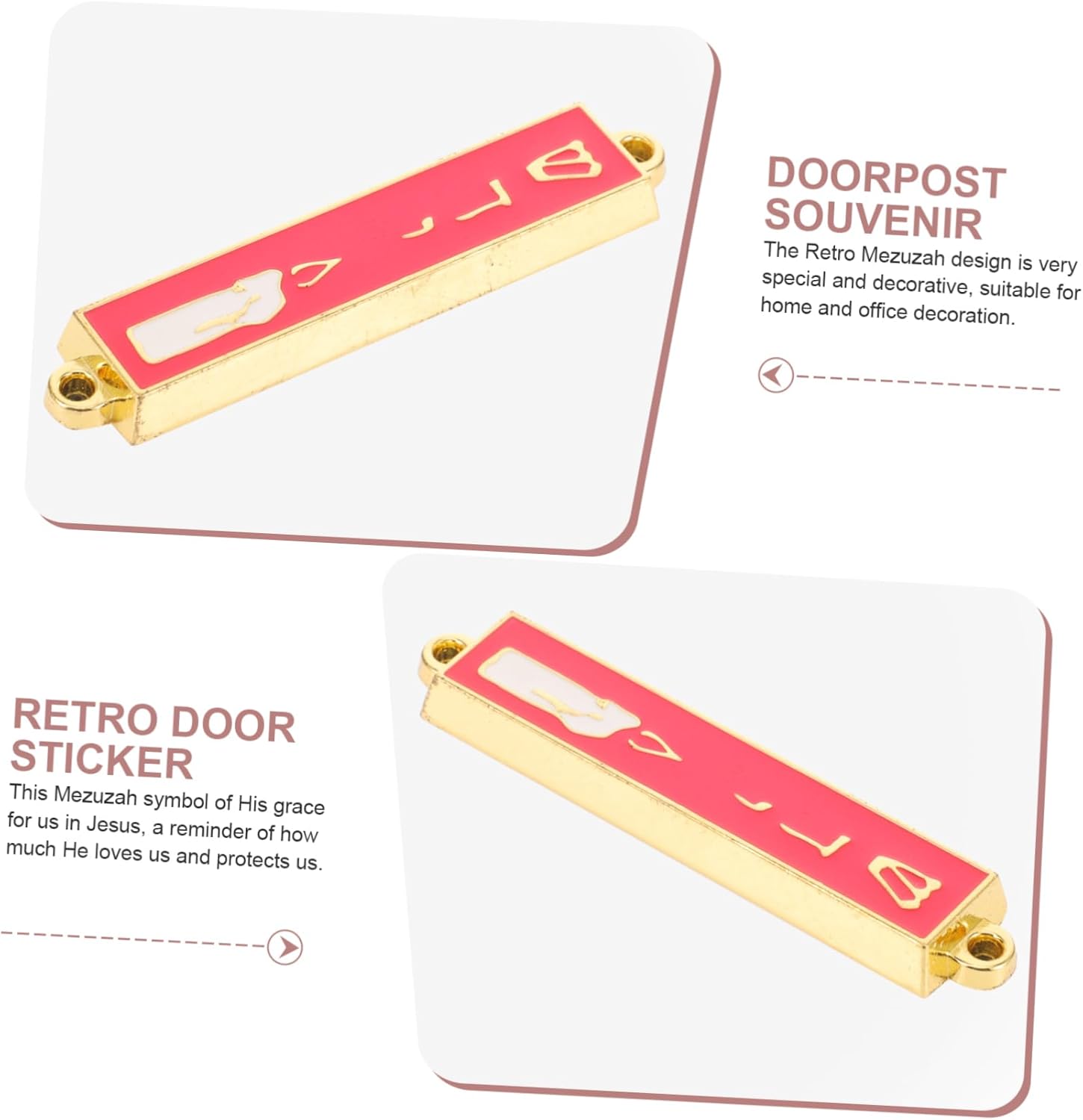 Metal Mezuzah Decor for Home and Catholic Blessings
