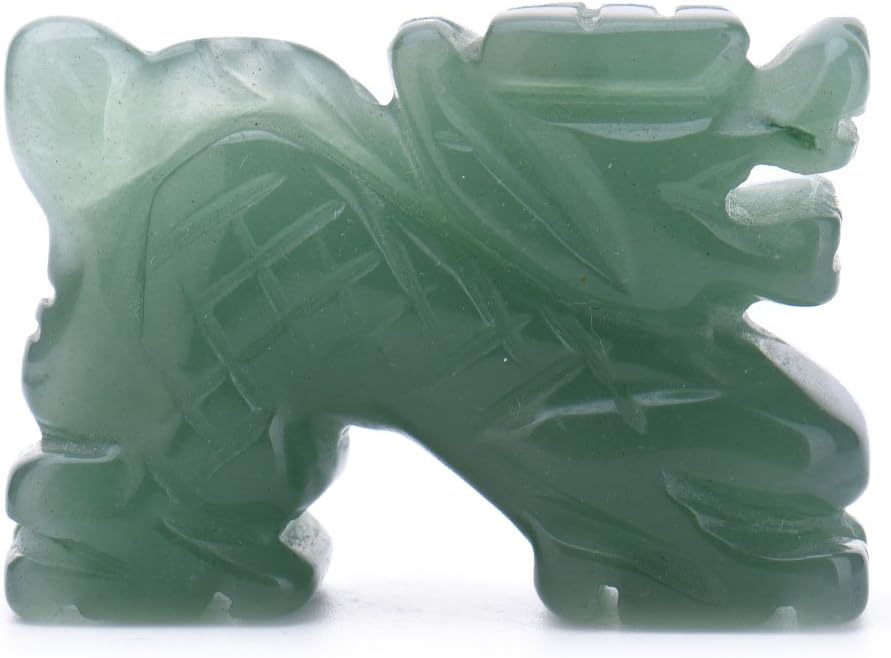 AITELEI 2-Inch Carved Aventurine Dragon Ornament