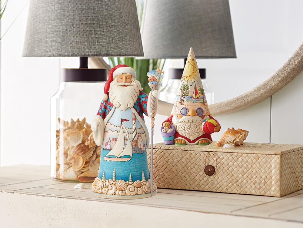 Enesco Heartwood Creek Coastal Gnome Figurine with Sunset and Beachball