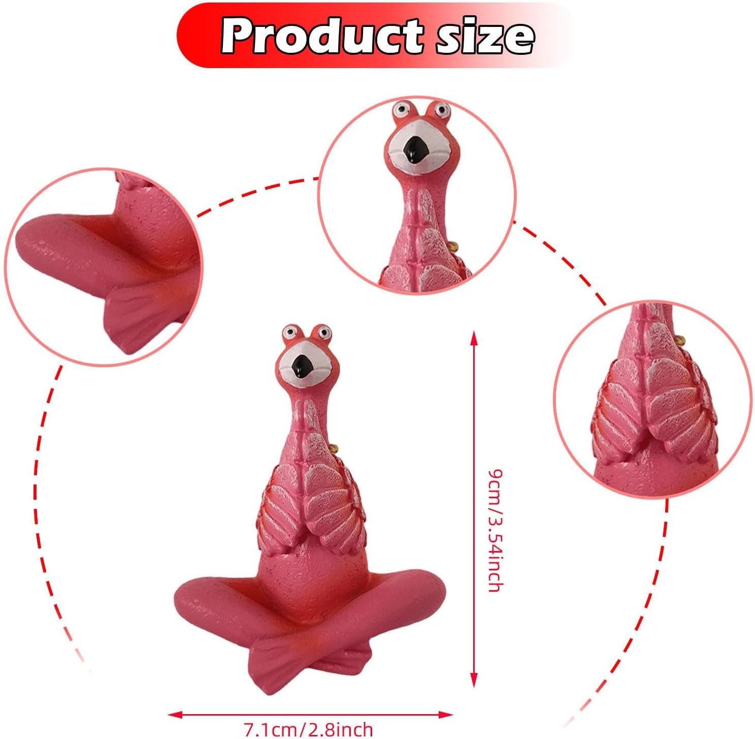 Fenteer Flamingo Figurine Decorative Garden Statue