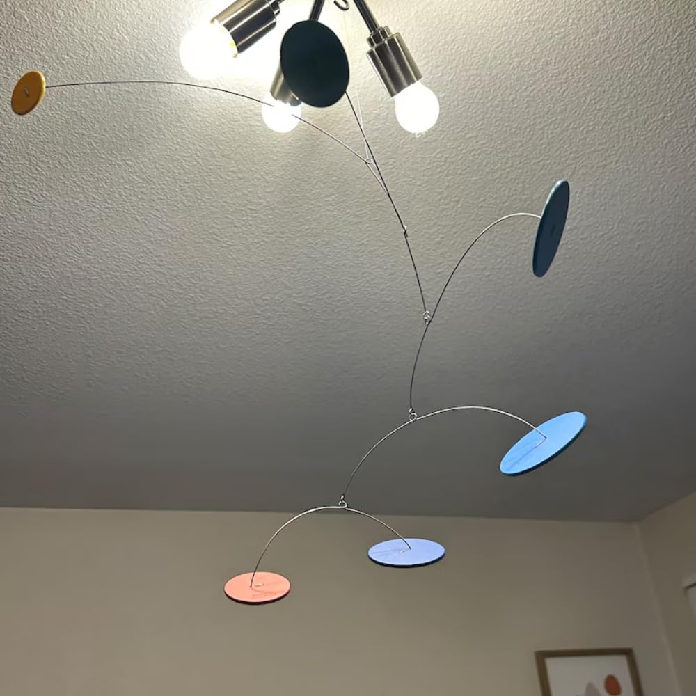 Vintage Kinetic Sculpture Hanging Mobile 25x15