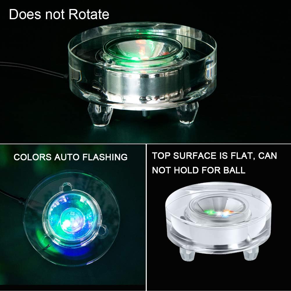 IFOLAINA Crystal LED Light Base Display Stand