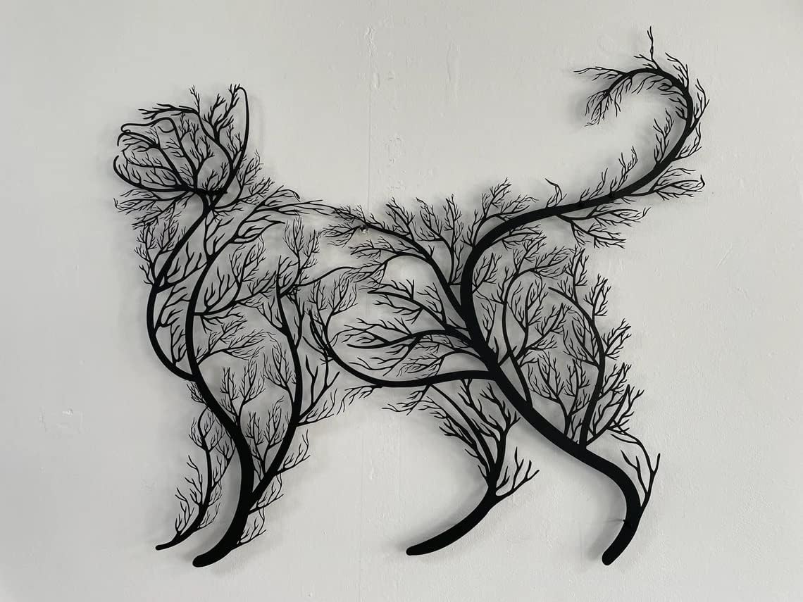 DEKADRON Tree Cat Wall Sculpture 39 x 34