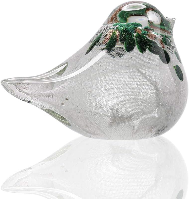 SPI Art Glass Green Feathered Bird 1