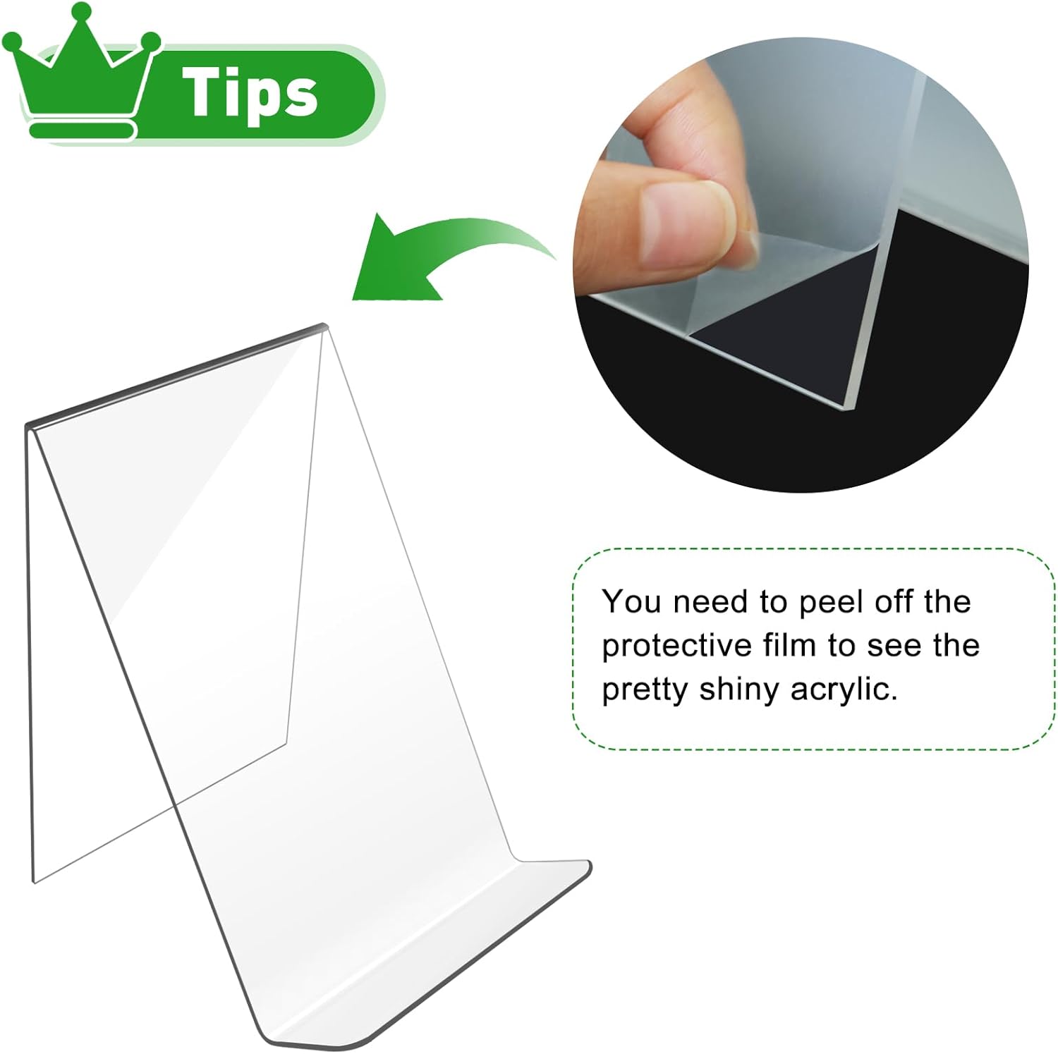 Trophable Acrylic Book Stand - 4x5 Inch Clear Easel