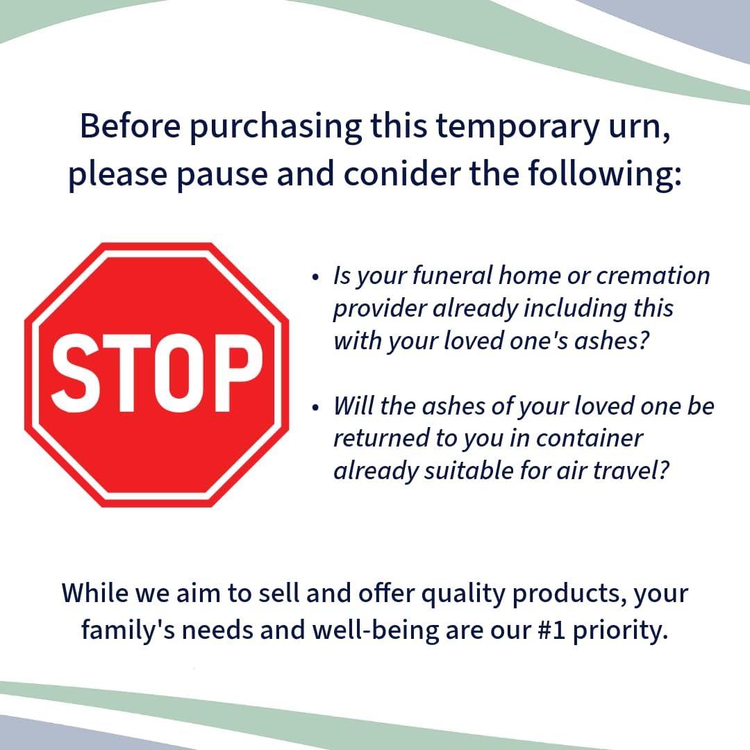 Seashore Themed TSA Approved Travel Cremation Urn Kit