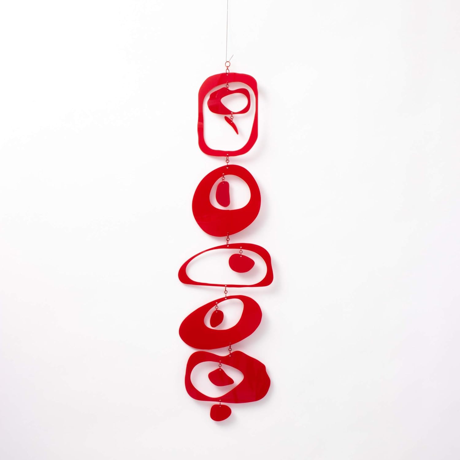 Zen Mobile - Red - Calm Mindfulness Home Decor Hanging Art