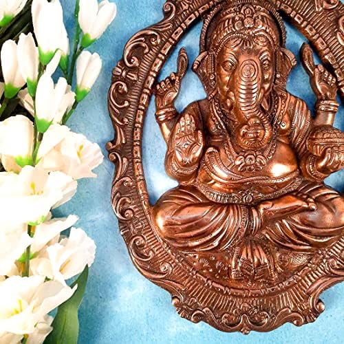 Apka Mart Lord Ganesha Wall Hanging - 16 Inch Copper