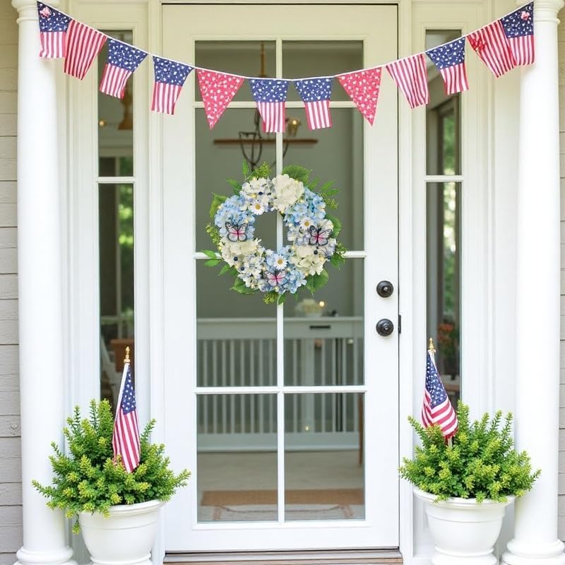 Valery Madelyn 18 Inch Spring Summer Wreath with Lights