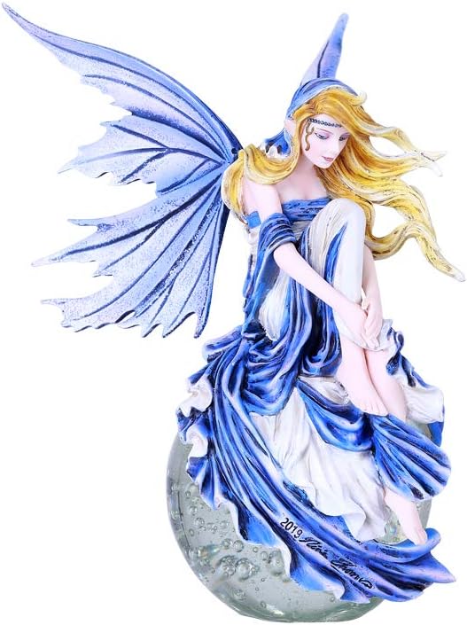 Blue Dream Fairy Crystal Ball Resin Figurine