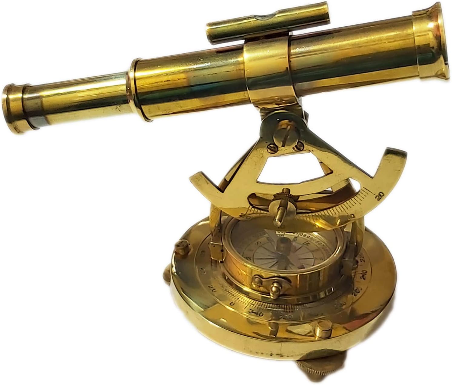 Brass Telescope Compass Nautical Decor