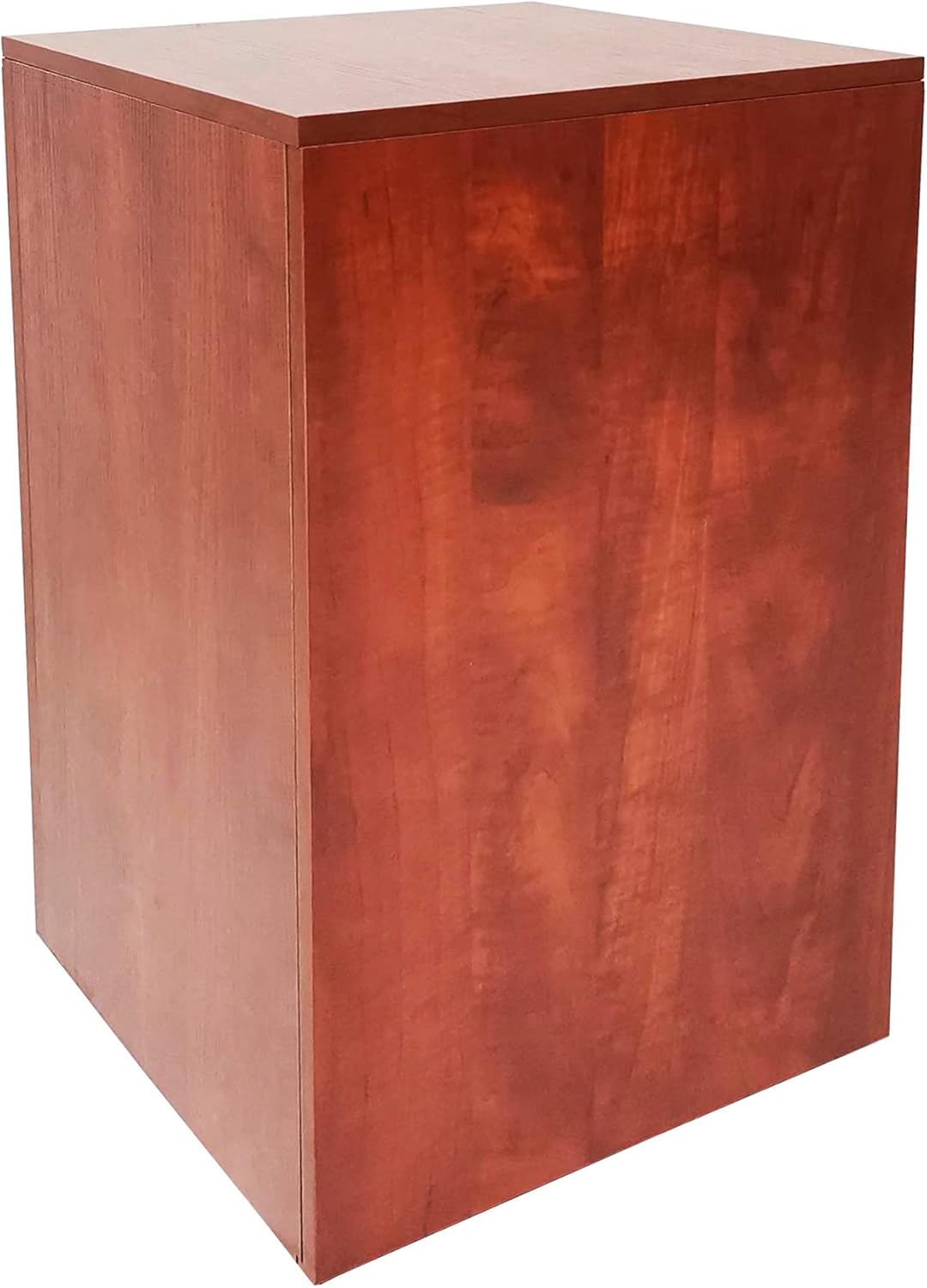 FixtureDisplays 24 Inch Pale Walnut Cube Display Riser Stand