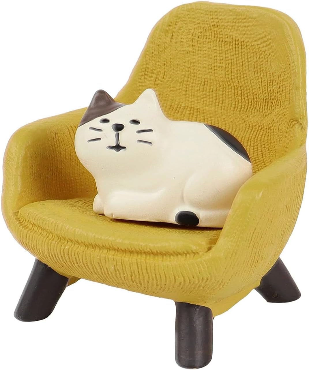 YouNuo Mini Cat Figurines with Yellow Sofa - Resin Decor