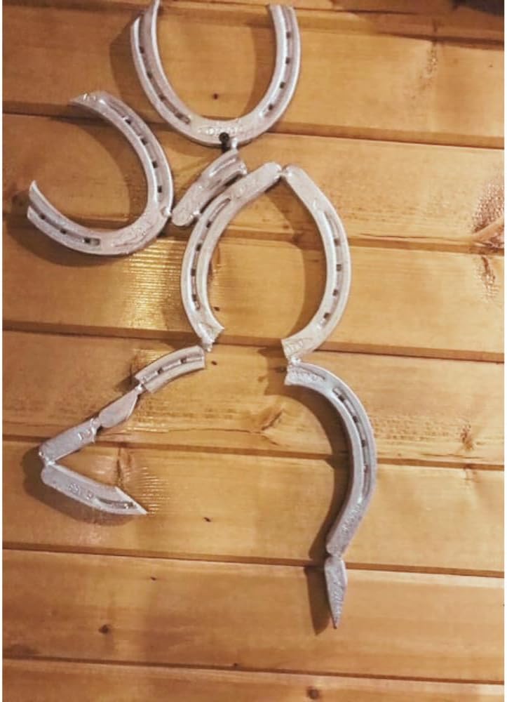 Handcrafted Silver Horseshoe Wall Sculpture