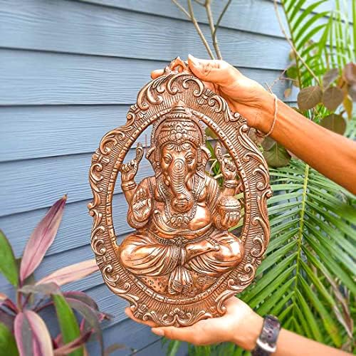 Apka Mart Lord Ganesha Wall Hanging - 16 Inch Copper
