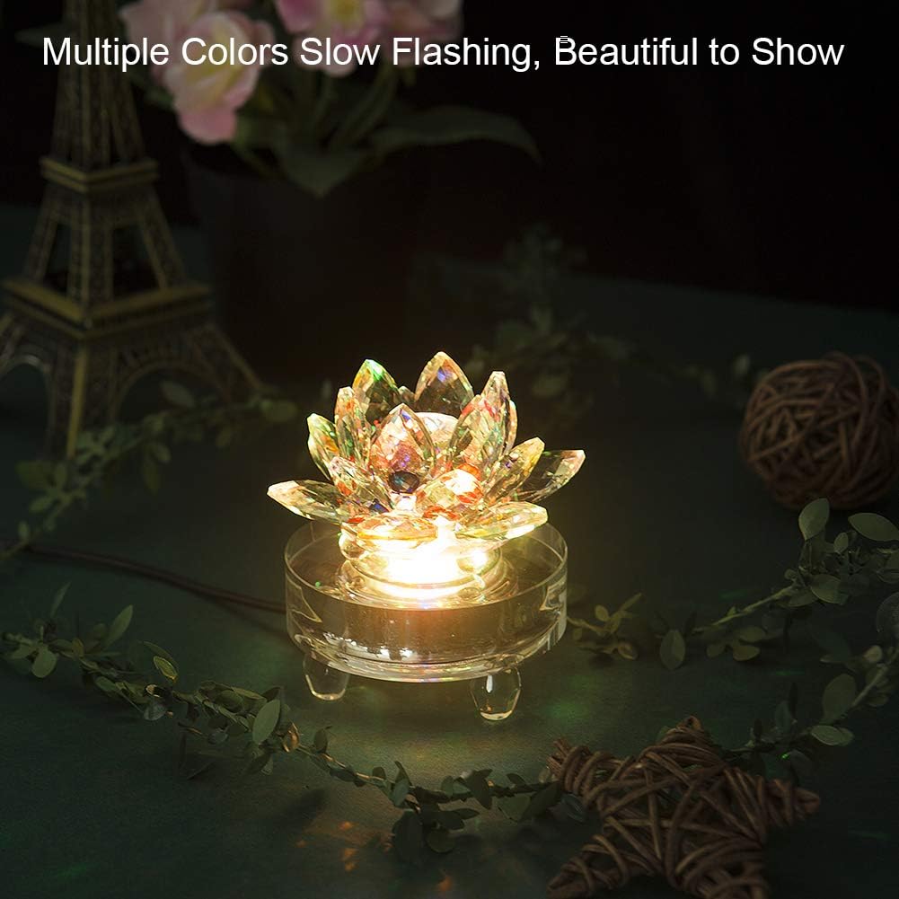 IFOLAINA Crystal LED Light Base Display Stand