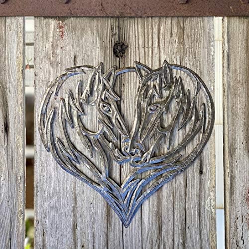 Horse Family Wall Hanging Metal Art by Its Cactus