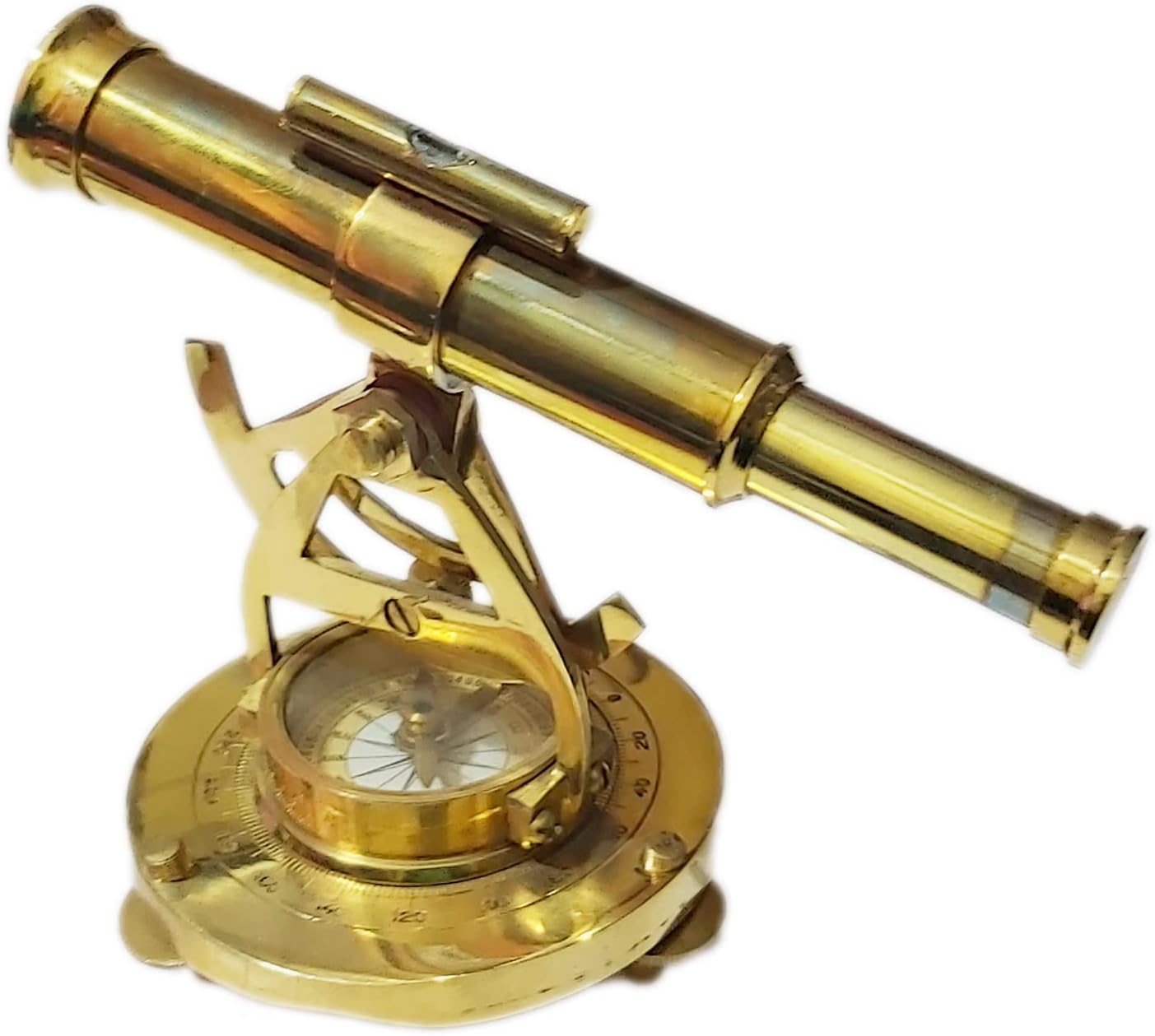Brass Telescope Compass Nautical Decor