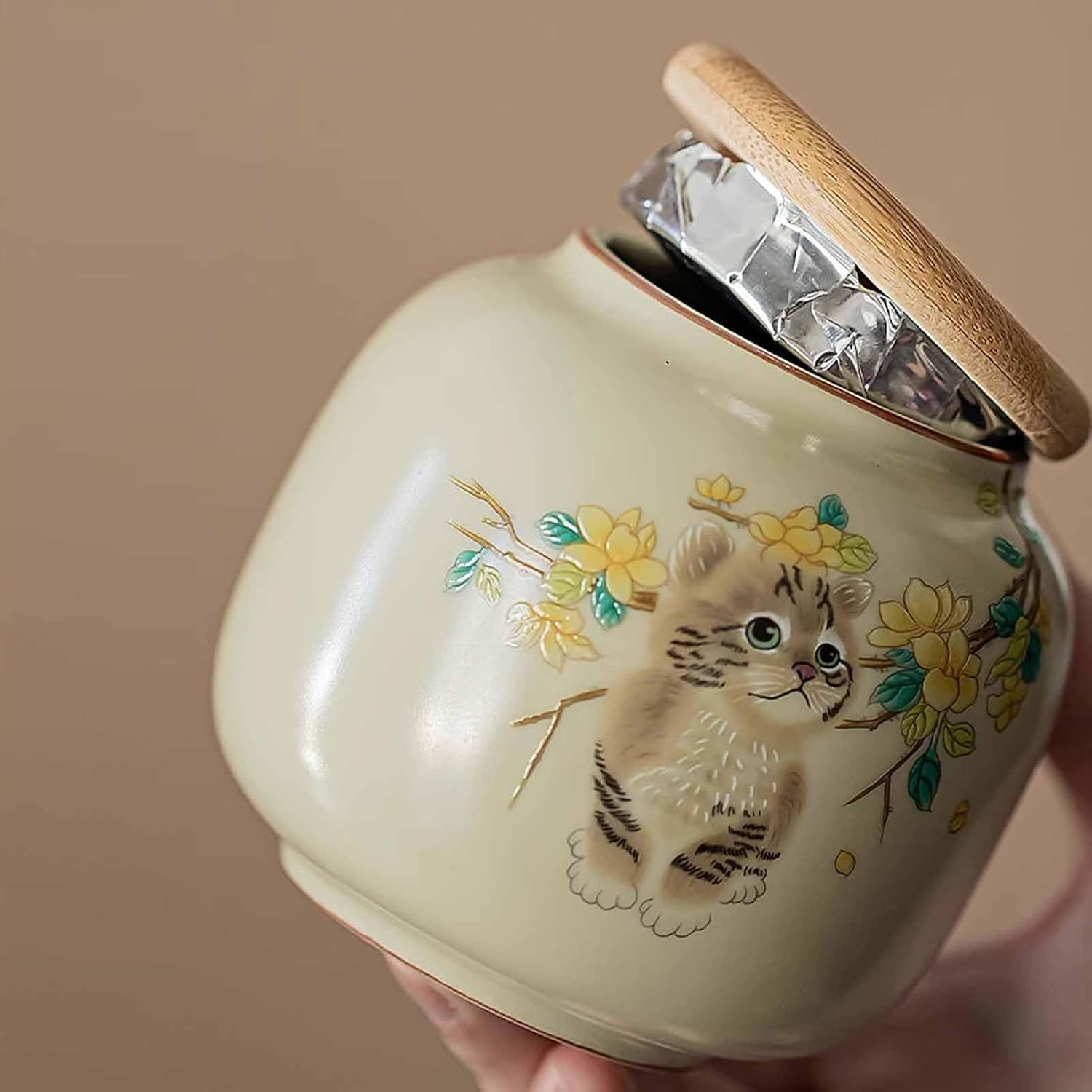 KaBuea Small Pet Cremation Urn - Ceramic White Memorial Keepsake