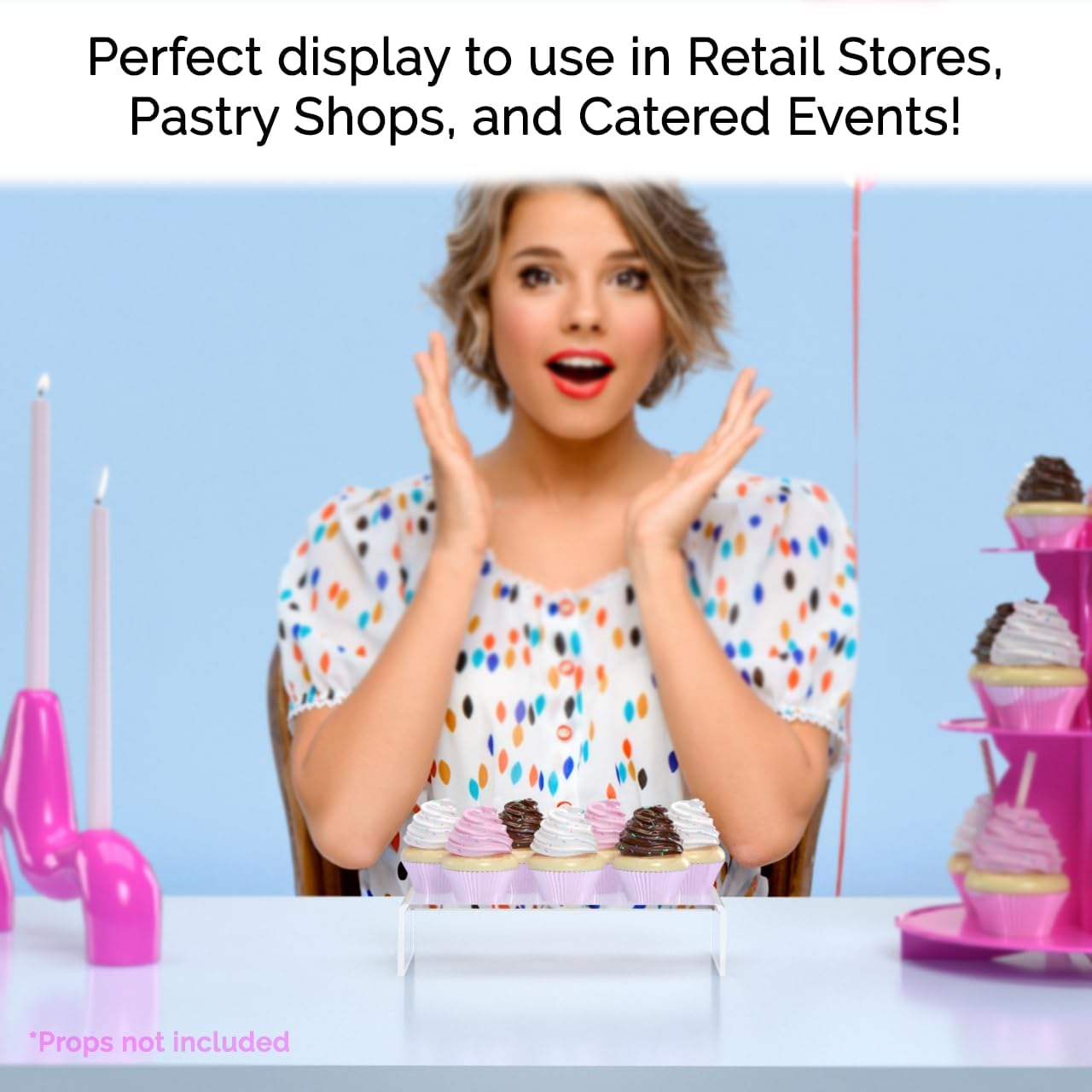 4 Pack Acrylic Riser Display Stand for Collectibles