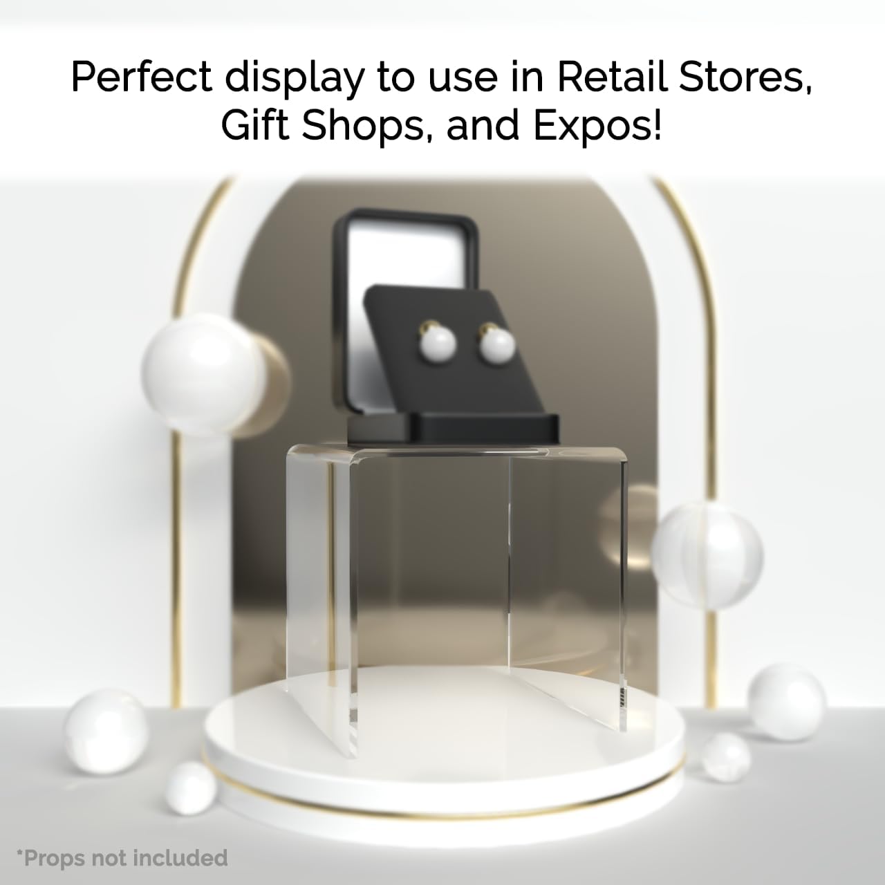 Marketing Holders Clear Acrylic Riser Stand 4 Inch Square