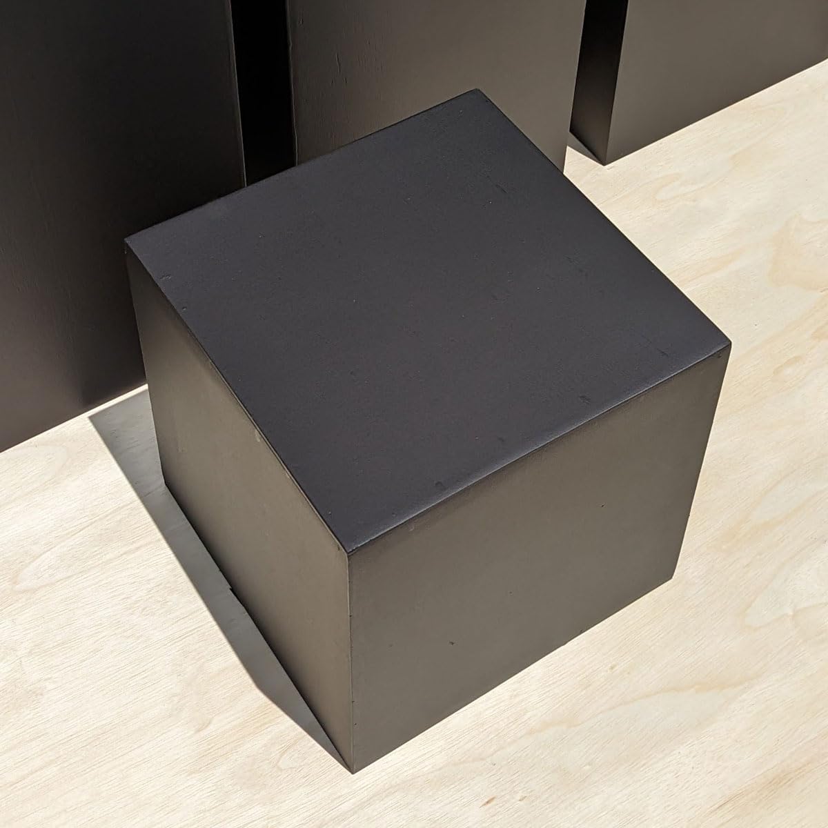 12 Inch Matte Black Display Cube Stand
