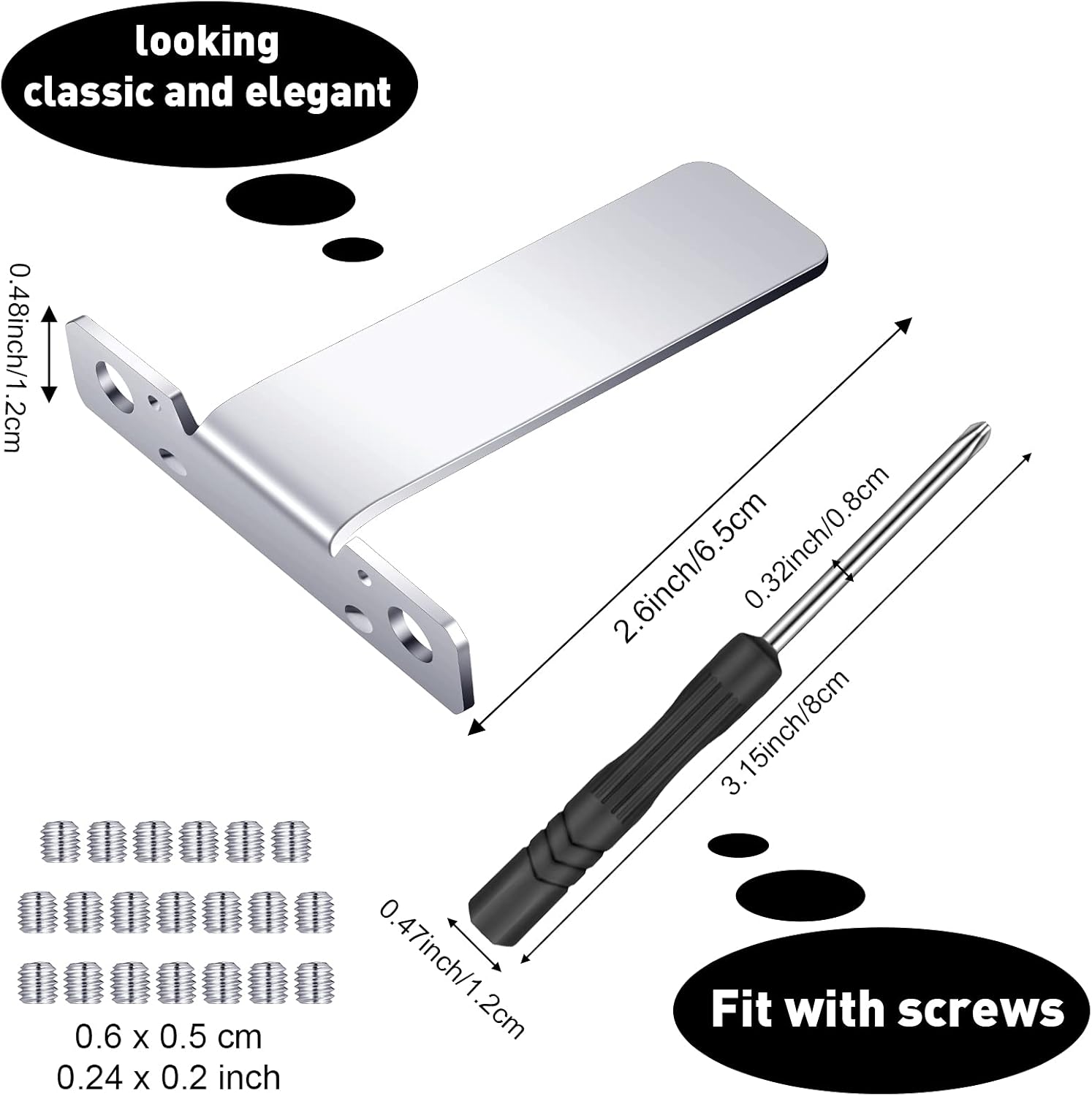 4 Piece Iron Easel Stand Set with Screws and Screwdriver