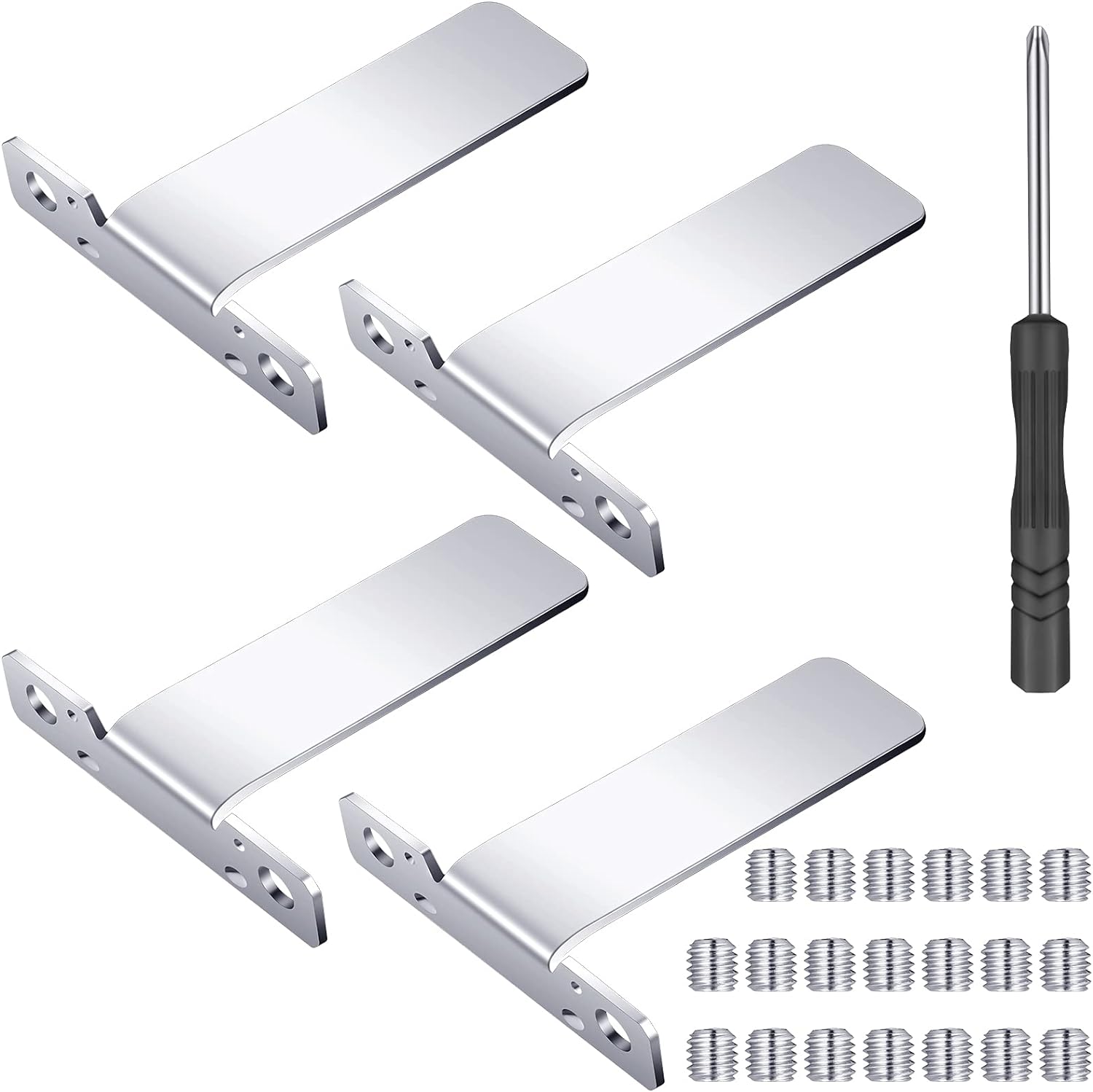 4 Piece Iron Easel Stand Set with Screws and Screwdriver