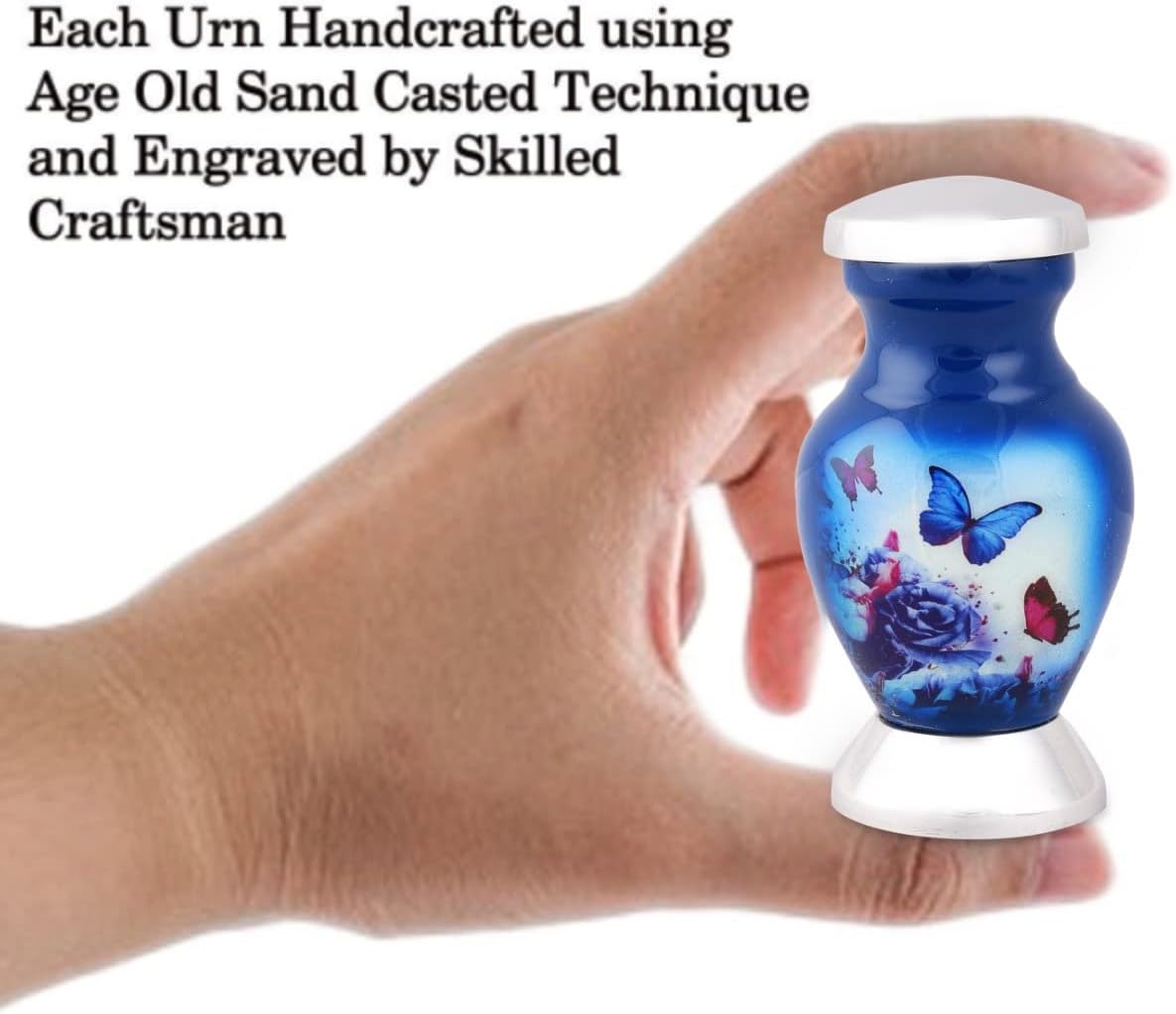 Butterfly Theme Cremation Urns Set of 4 Blue
