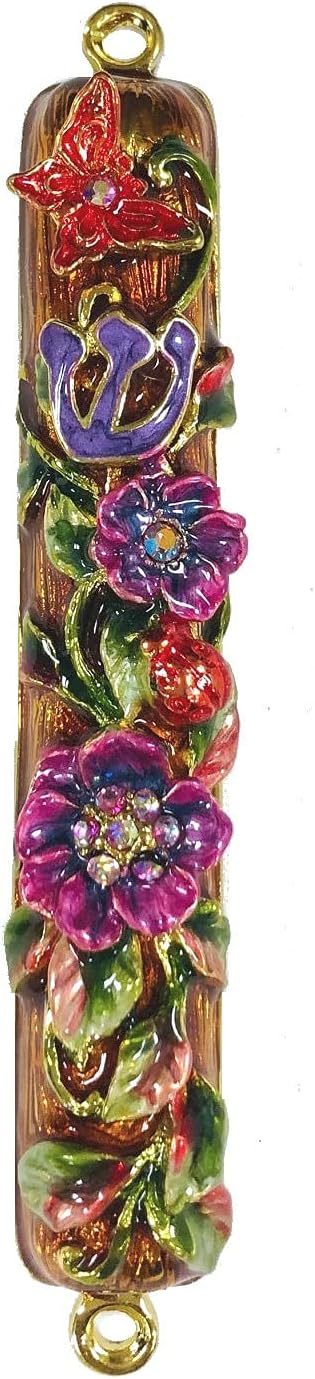 J B Judaica Radiance Butterfly Mezuzah Case