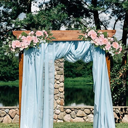 TREETDOBV Pink Rose Swag Artificial Flowers Wedding Decor