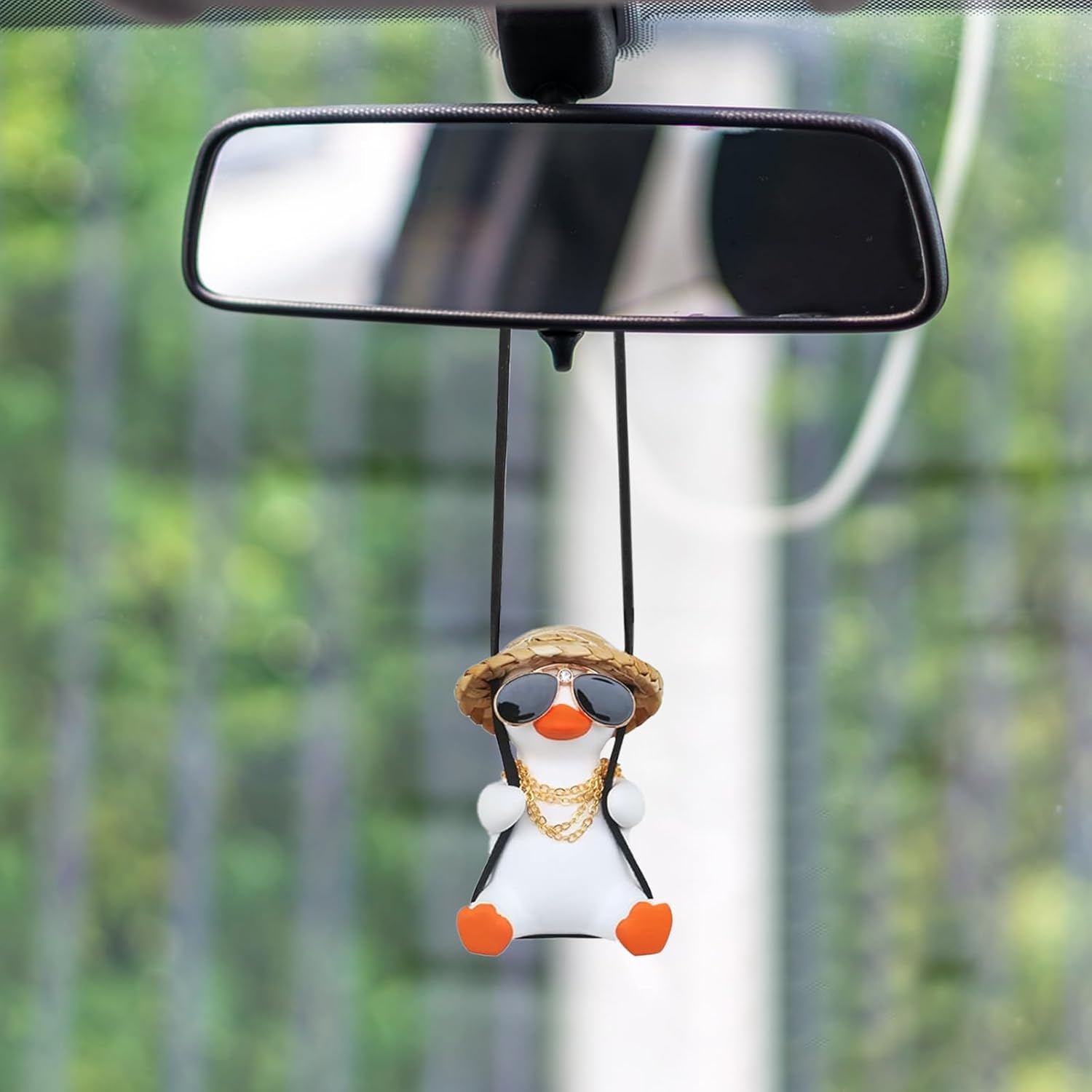 Cool Swinging Duck Hanging Ornament for Jeep Rear View Mirror