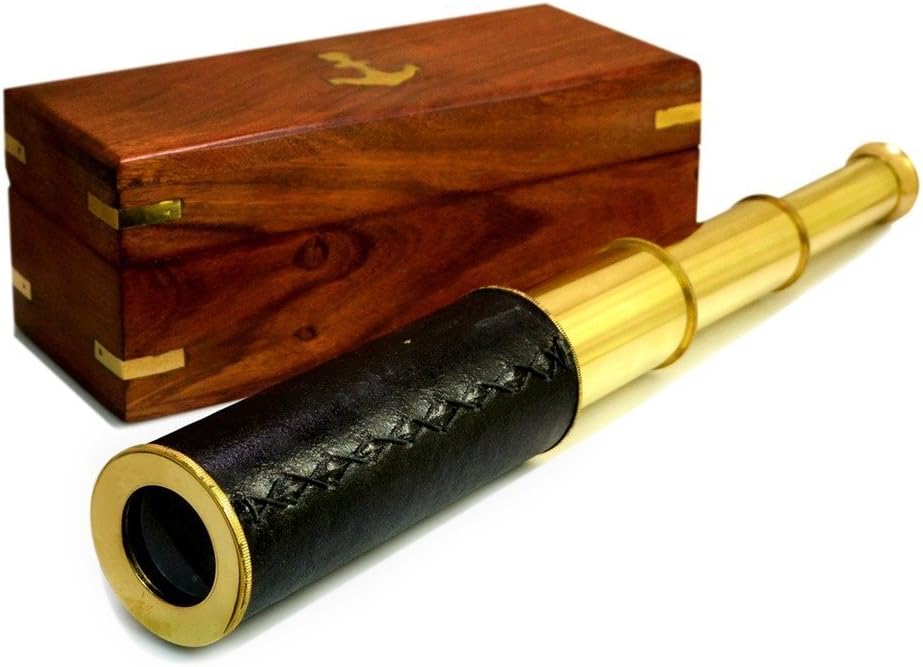 Benzara Brass 376mm Pullout Telescope 1