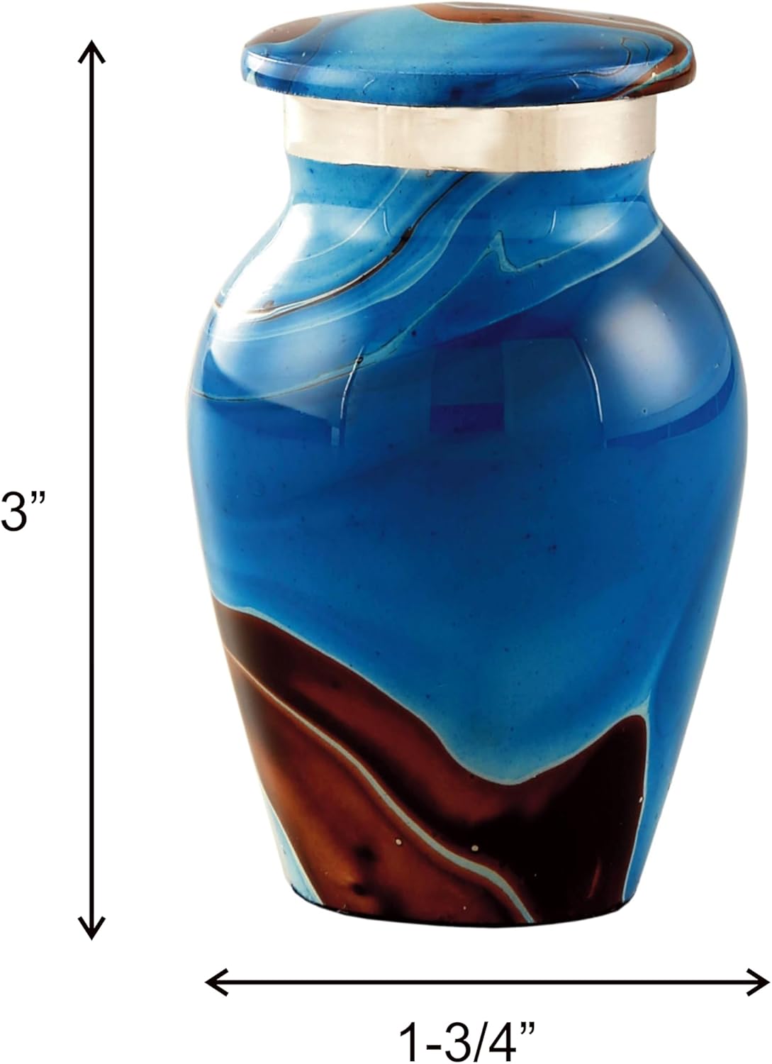 Ocean Tides Keepsake Urns Set of 4 Blue Design