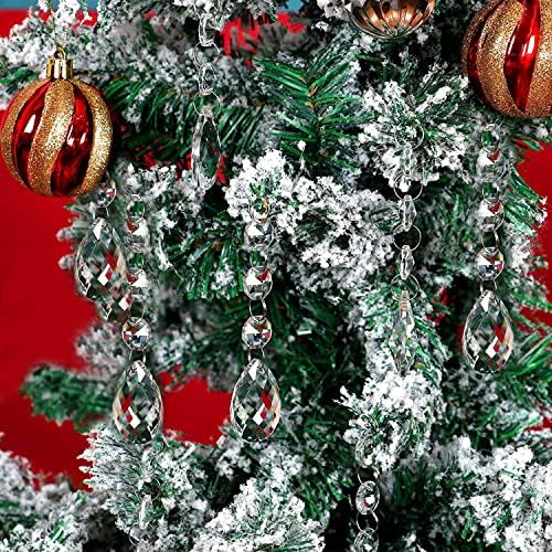 Jishi 30pk Crystal Teardrop Ornaments for Christmas Tree