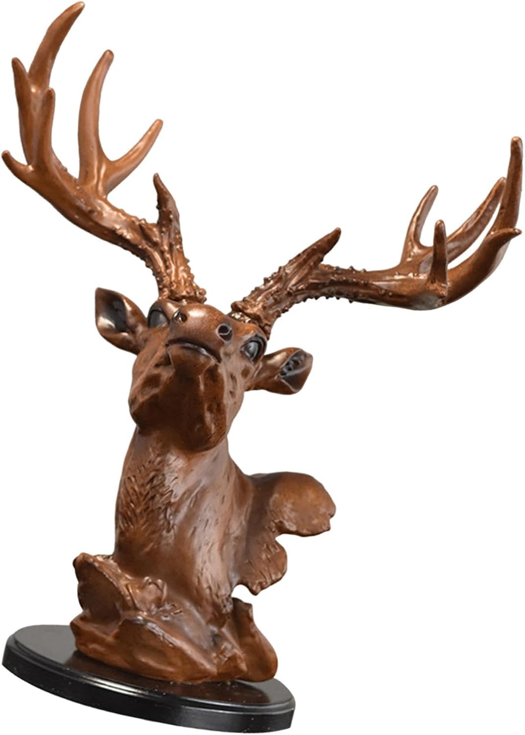 Fenteer Deer Head Figurine Desktop Decoration