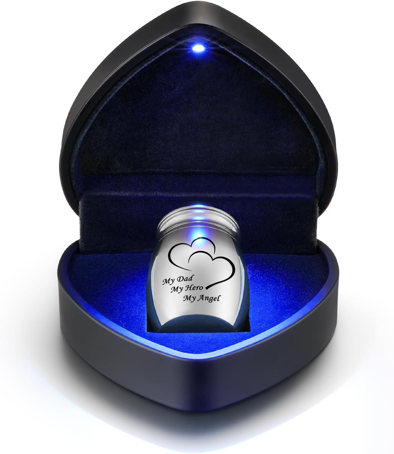 Dletay 157 Inch Heart Shaped Cremation Urn for Ashes