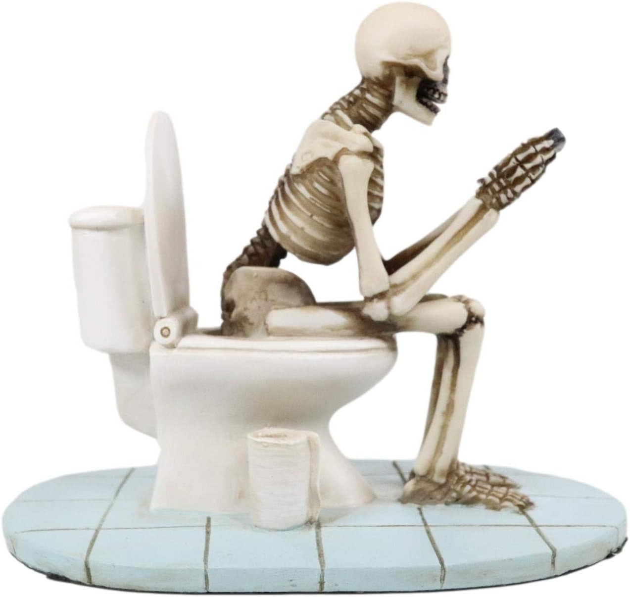 Ebros Eternal Afterlife Constipated Skeleton Figurine